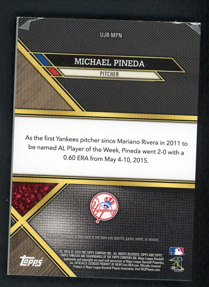 2016 Topps Tier One UJR-MPN Michael Pineda Yankees 441037