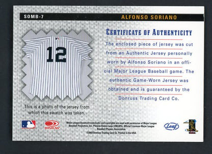 2003 Leaf Second Edition Somb-7 Alfonso Soriano Yankees 441098