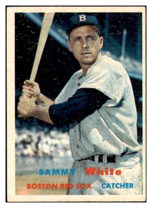 1957 Topps Baseball #163 Sammy White Red Sox EX-MT 444185