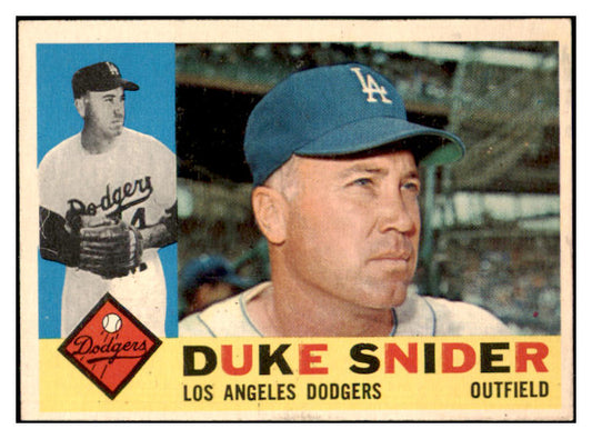 1960 Topps Baseball #493 Duke Snider Dodgers EX-MT/NR-MT 445024 Kit Young Cards