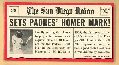 1971 Topps Baseball Greatest Moments #028 Nate Colbert Padres EX-MT 445475