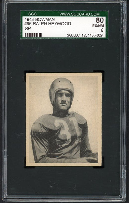 1948 Bowman Football #096 Ralph Heywood Lions SGC 6 EX-MT 447254