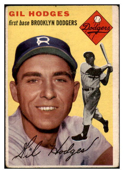 1954 Topps Baseball #102 Gil Hodges Dodgers VG-EX 447480
