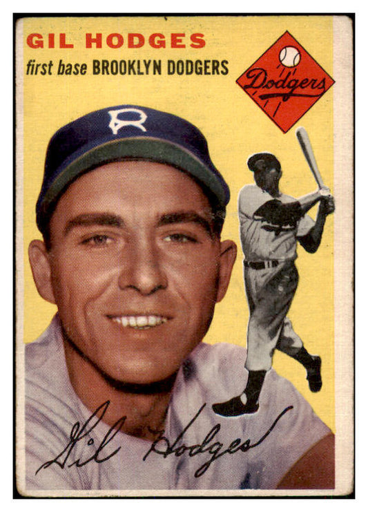 1954 Topps Baseball #102 Gil Hodges Dodgers VG-EX 447480