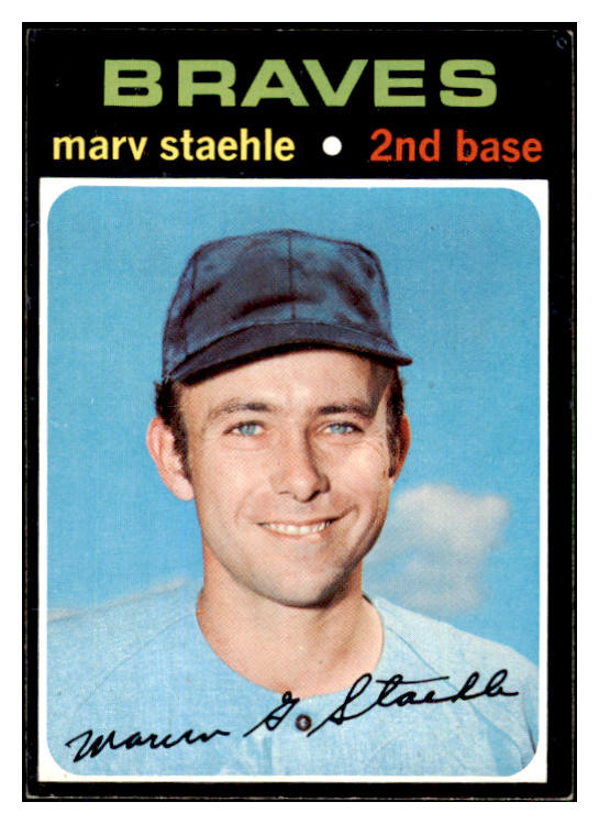 1971 Topps Baseball #663 Marv Staehle Braves EX-MT 449338