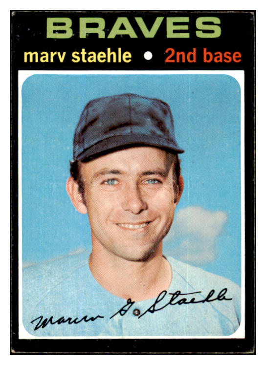 1971 Topps Baseball #663 Marv Staehle Braves EX 449466