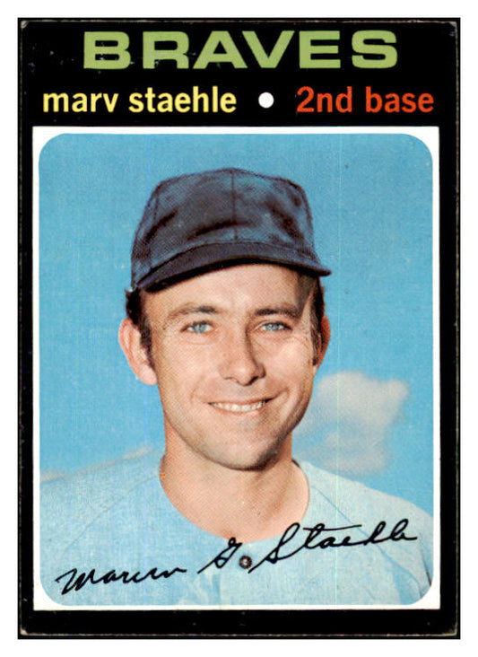 1971 Topps Baseball #663 Marv Staehle Braves EX 449466