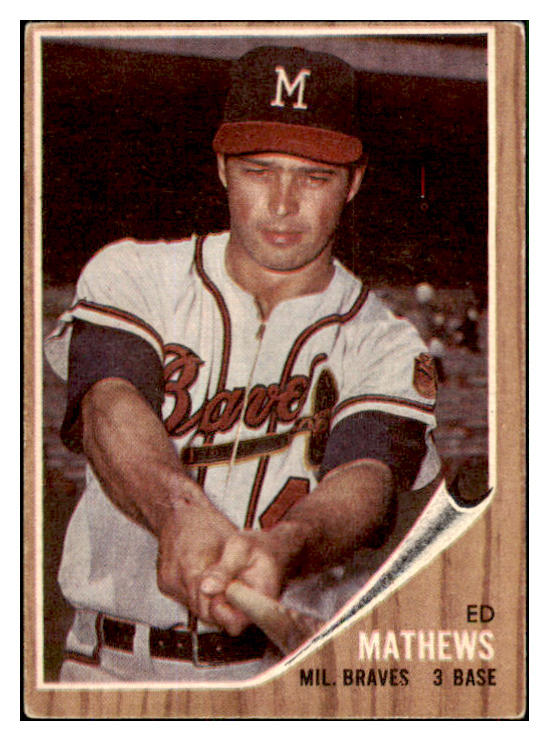 1962 Topps Baseball #030 Eddie Mathews Braves VG-EX 450167