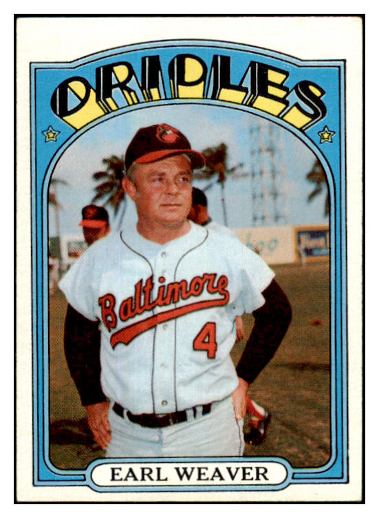1972 Topps Baseball #323 Earl Weaver Orioles EX-MT 451077