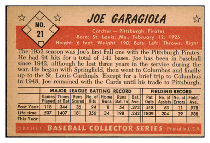 1953 Bowman Color Baseball #021 Joe Garagiola Pirates EX-MT 451837