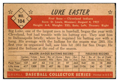 1953 Bowman Color Baseball #104 Luke Easter Indians EX 451900