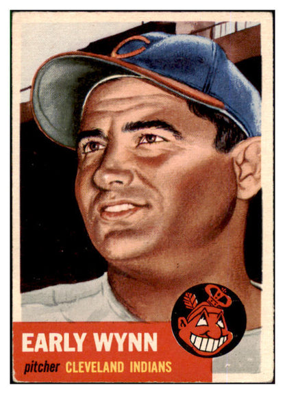 1953 Topps Baseball #061 Early Wynn Indians VG-EX 452365