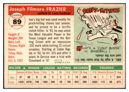 1955 Topps Baseball #089 Joe Frazier Cardinals EX-MT 455589