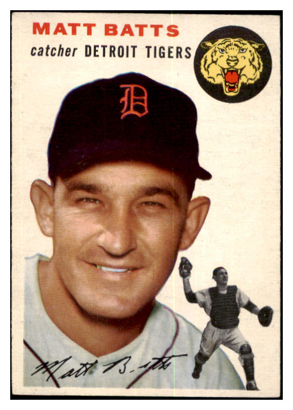 1954 Topps Baseball #088 Matt Batts Tigers NR-MT 455991