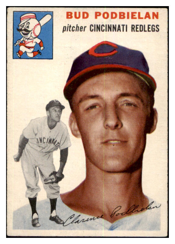 1954 Topps Baseball #069 Bud Podbielan Reds EX-MT 456018