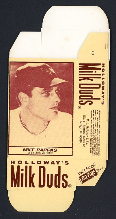 1971 Milk Duds #019 Milt Pappas Orioles EX-MT Complete Box 456435